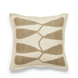 Dera Leaf Cushion Cover - Oatmeal 