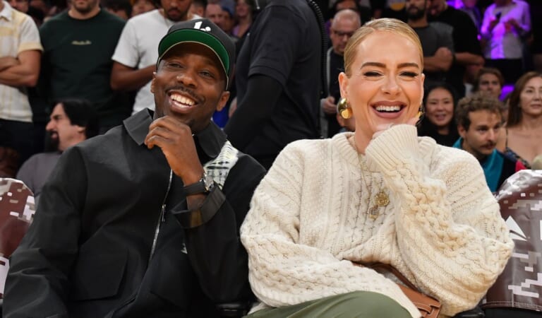 Adele Flashes Ring at Los Angeles Lakers Game With Rich Paul 