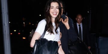 Anne Hathaway's Patent Leather Shoes Are the Next Big Trend