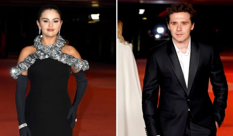Brooklyn Beckham Holds Selena Gomez’s Dress Train at Academy Museum Gala