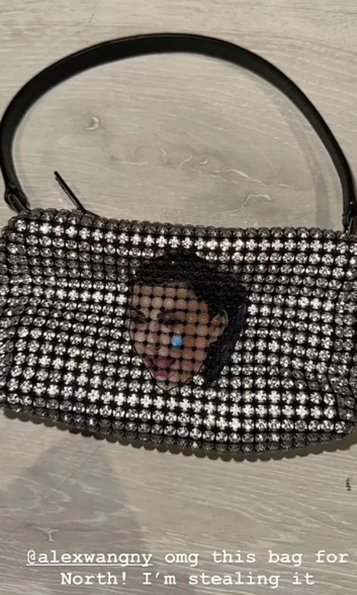 North West Gifted Bag With Mom Kim Kardashian’s Viral Crying Face On It!