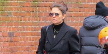 Katie Holmes Dons a Double-Breasted Coat — Get the Look