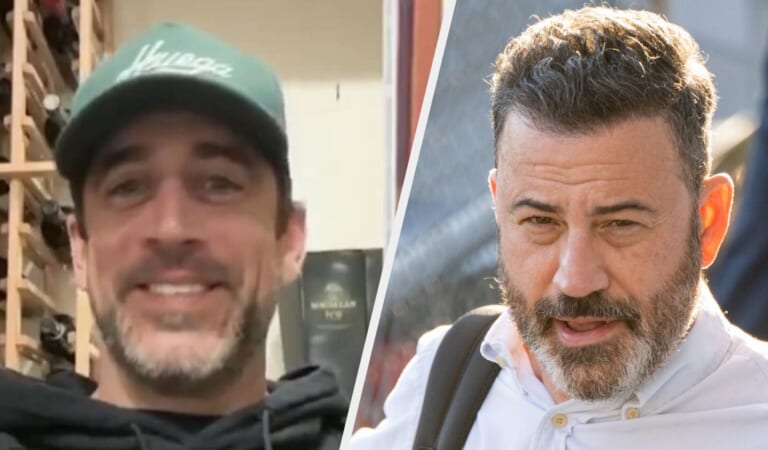 Jimmy Kimmel Reacts As Aaron Rodgers Suggests He’s On Epstein List