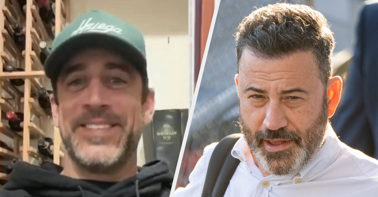 Jimmy Kimmel Reacts As Aaron Rodgers Suggests He's On Epstein List