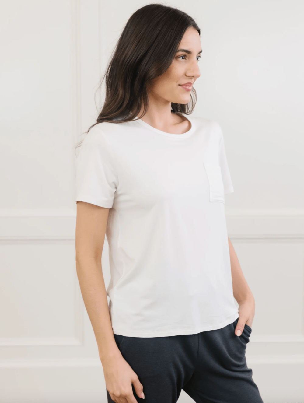Cozy Earth Stretch-Knit Bamboo Lounge Tee