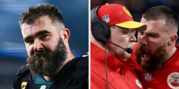 Jason Kelce Tells Travis Kelce He "Crossed A Line" For Yelling At Chiefs Head Coach During The Super Bowl