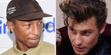 An Awkward Video Of Shawn Mendes And Pharrell Interacting At The Loewe Show Has Left People With "Secondhand Embarrassment"