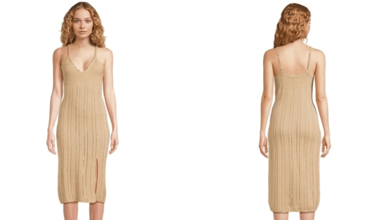 This Beachy Crochet Dress Is the Perfect Slinky Date Night Look