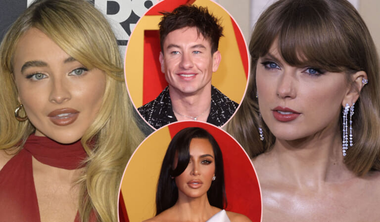 Taylor Swift Opener Sabrina Carpenter Strips For Kim Kardashian Skims Campaign – And Barry Keoghan Reacts!