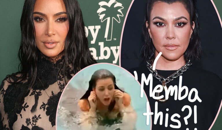 Kourtney Kardashian Pokes Fun At Kim’s Infamous Lost Diamond Earring!