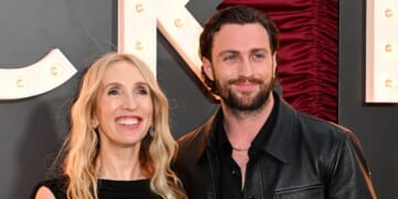 Aaron Taylor-Johnson Holds Hands With Wife Sam After Movie Premiere