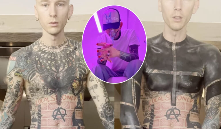 Machine Gun Kelly Reveals Grisly Bleeding & Pain Caused By THAT Blackout Tattoo – WILD!!